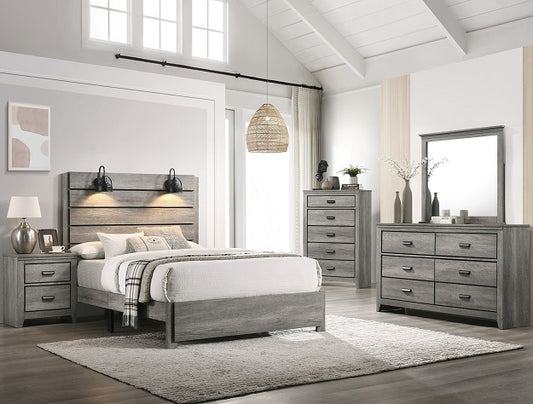 0286-CM Gray Bedroom With Lights