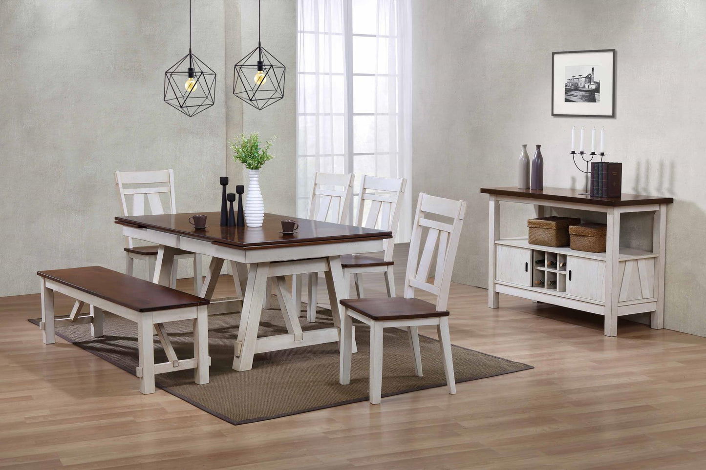6365-BN Farmhouse Style Dining